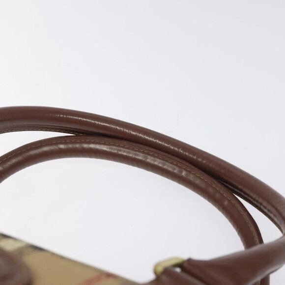 Burberrys Nova Check Boston Bag PVC Beige Auth - Picture 8 of 16